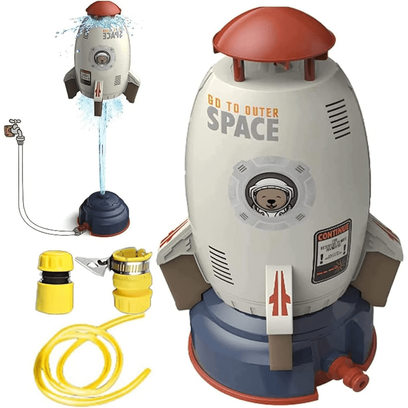 Jucarii, Copii si Bebe - Jucarii si jocuri - Jucarii & jocuri educative - Jucarii interactive - Stropitor de gradina cu racheta, jucarie de gradina, dimensiuni 10,4x28,4cm, culoare Alb ABYZ™ - Infinity.ro