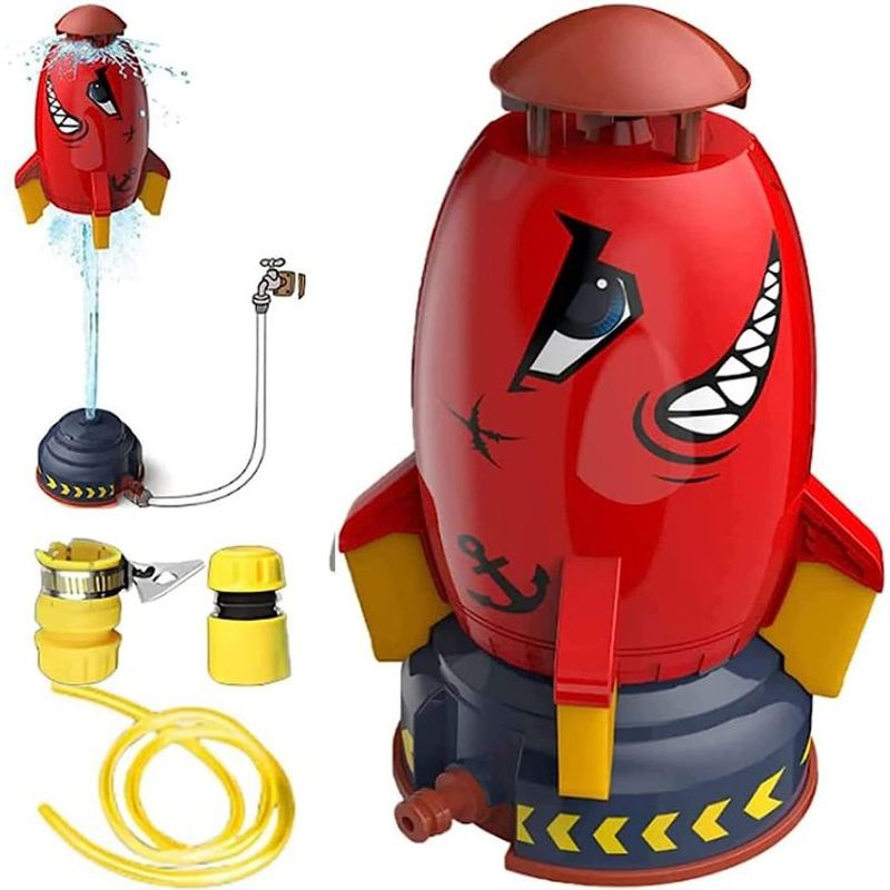 Jucarii, Copii si Bebe - Jucarii si jocuri - Jucarii & jocuri educative - Jucarii interactive - Stropitor de gradina cu racheta, jucarie de gradina, dimensiuni 10,4x28,4cm, culoare Rosu ABYZ™ - Infinity.ro