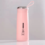 Casa si Gradina - Bucatarie si vesela - Cani si pahare - Sticle - Sticla, cana pentru lichide, interior sticla, 400ml culoare Roz ABYZ™ - Infinity.ro