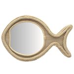 Casa si Gradina - Decoratiuni - Oglinzi - Oglinda in forma de peste cu rama din funie impletita, 40x25 cm, Gift Design - Infinity.ro