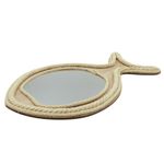Casa si Gradina - Decoratiuni - Oglinzi - Oglinda in forma de peste cu rama din funie impletita, 40x25 cm, Gift Design - Infinity.ro