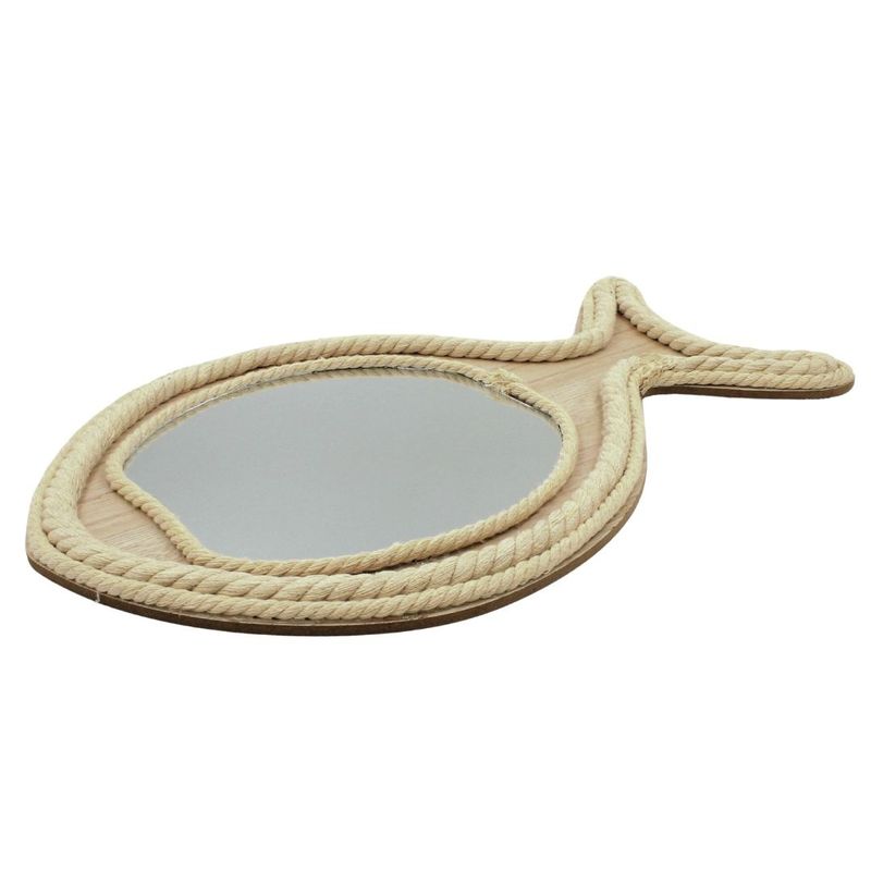 Casa si Gradina - Decoratiuni - Oglinzi - Oglinda in forma de peste cu rama din funie impletita, 40x25 cm, Gift Design - Infinity.ro