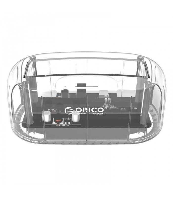Rack HDD 2.5 3.5 inch USB 3.0 transparent cu docking station Orico ...