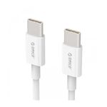 Laptop, Telefoane si Tablete - Telefoane mobile si accesorii - Accesorii Telefoane - Cabluri si adaptoare telefoane - Cablu USB type C tata-tata 1m alb Orico BCU-10 - Infinity.ro