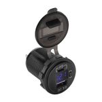 Auto si Moto - Electrice auto - Alte accesorii electrice auto - Mufa montaj incarcare USB PD Type C si USB QC 3.0 48W PEIYING PY-CHR0006 - Infinity.ro