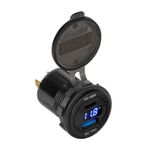 Auto si Moto - Electronice auto - Accesorii electronice auto - Mufa montaj incarcare auto 12-24V - USB + USB type C PD QC 3.0 63W cu display PY-CHR0007 - Infinity.ro