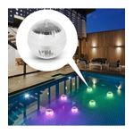 Casa si Gradina - Corpuri si surse de iluminat - Iluminat exterior - Lampi solare - Dispozitiv iluminare solara pentru piscina LED RGB 10cm cu acumulator Phenom - Infinity.ro