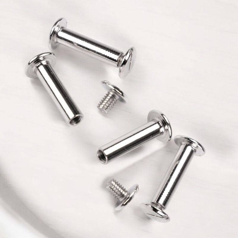 Casa si Gradina - Decoratiuni - DIY - Articole mercerie - Set 5 suruburi metalice legatorie Crisalida, lungime 20 mm, argintiu - Infinity.ro