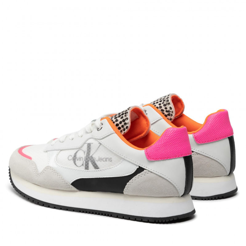 Fashion, accesorii si bijuterii - Femei - Incaltaminte femei - Sneakers si tenisi femei - Sneakers Calvin Klein Retro Runner YW0YW00634 37 EU Alb - Infinity.ro