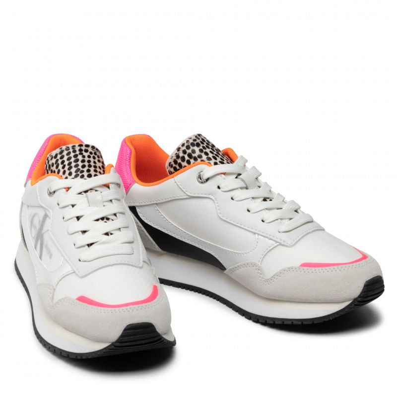 Fashion, accesorii si bijuterii - Femei - Incaltaminte femei - Sneakers si tenisi femei - Sneakers Calvin Klein Retro Runner YW0YW00634 37 EU Alb - Infinity.ro
