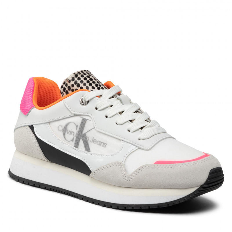 Fashion, accesorii si bijuterii - Femei - Incaltaminte femei - Sneakers si tenisi femei - Sneakers Calvin Klein Retro Runner YW0YW00634 37 EU Alb - Infinity.ro