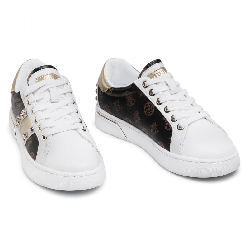 Fashion, accesorii si bijuterii - Femei - Incaltaminte femei - Sneakers si tenisi femei - Sneakers GUESS Ricena FL6RIC 40 EU Alb - Infinity.ro