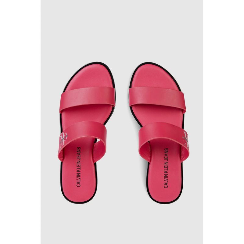 Fashion, accesorii si bijuterii - Femei - Incaltaminte femei - Slapi si papuci femei - Slapi dama Calvin Klein Jeans flat YW0YW00026 37 EU Fucsia - Infinity.ro