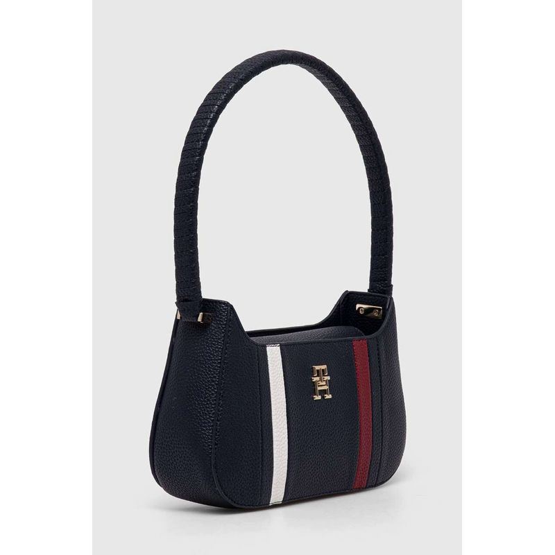 Fashion, accesorii si bijuterii - Femei - Accesorii femei - Genti si rucsacuri femei - Geanta dama Tommy Hilfiger  Emblem Shoulder Corp AW0AW15114 Bleumarin 24 x 15 x 7 cm - Infinity.ro