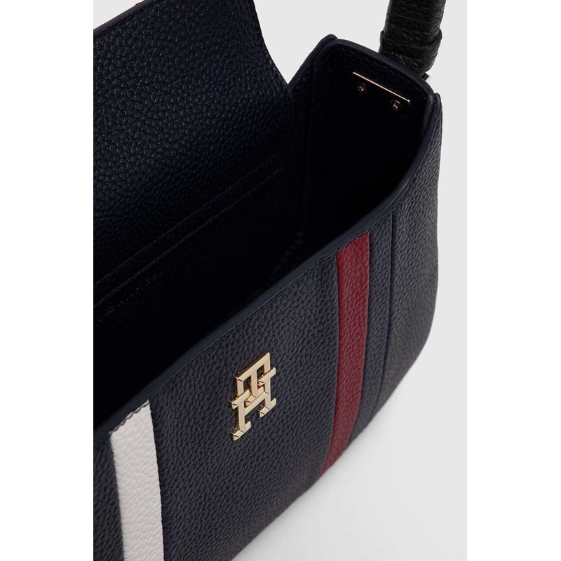 Fashion, accesorii si bijuterii - Femei - Accesorii femei - Genti si rucsacuri femei - Geanta dama Tommy Hilfiger  Emblem Shoulder Corp AW0AW15114 Bleumarin 24 x 15 x 7 cm - Infinity.ro