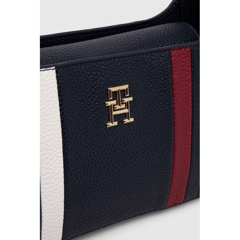 Fashion, accesorii si bijuterii - Femei - Accesorii femei - Genti si rucsacuri femei - Geanta dama Tommy Hilfiger  Emblem Shoulder Corp AW0AW15114 Bleumarin 24 x 15 x 7 cm - Infinity.ro
