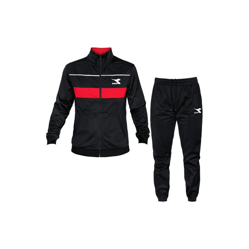 Fashion, accesorii si bijuterii - Barbati - Imbracaminte - Treninguri barbati - Trening barbati Diadora 102179372 2XL INTL Negru/Rosu - Infinity.ro