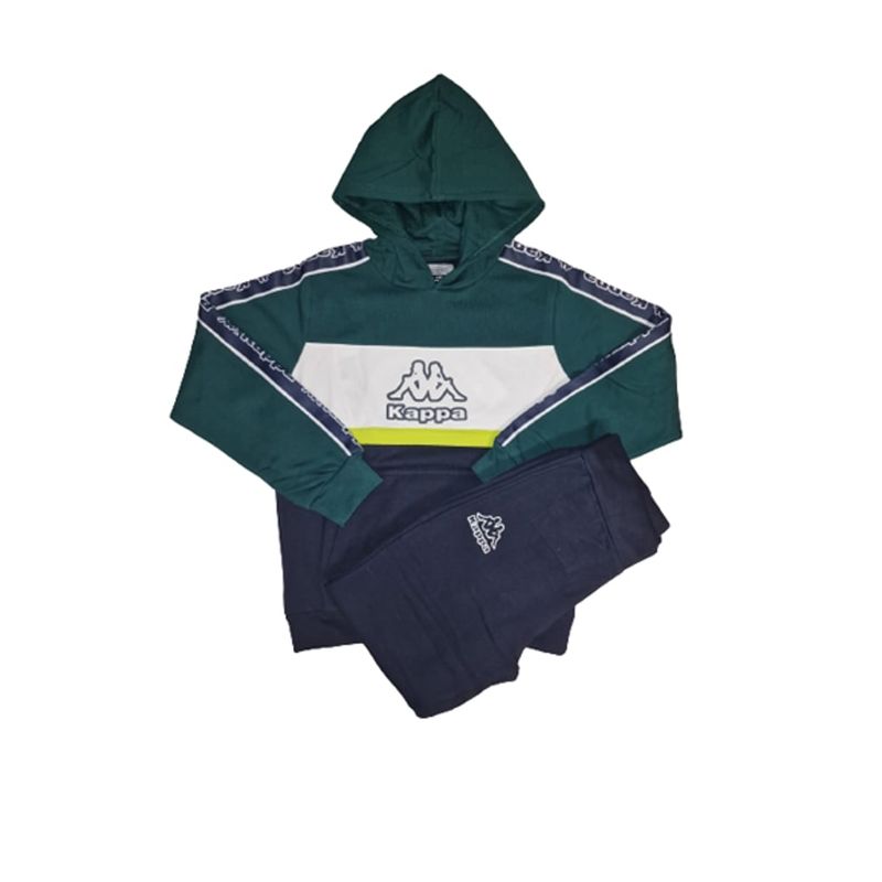 Fashion, accesorii si bijuterii - Copii - Imbracaminte copii - Treninguri si compleuri copii - Trening baieti Kappa 8031T0041 162 CM Verde 14 ani - Infinity.ro