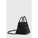 Fashion, accesorii si bijuterii - Femei - Accesorii femei - Genti si rucsacuri femei - Geanta dama Tommy Hilfiger Emblem Satchel AW0AW15224 Negru 36 x 22 x 19 cm - Infinity.ro