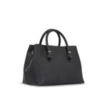 Fashion, accesorii si bijuterii - Femei - Accesorii femei - Genti si rucsacuri femei - Geanta dama Tommy Hilfiger Emblem Satchel AW0AW15224 Negru 36 x 22 x 19 cm - Infinity.ro