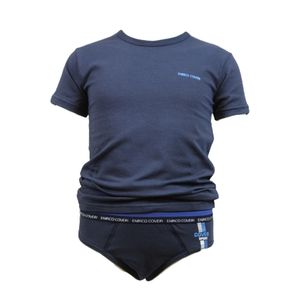 Set tricou si chiloti baieti Enrico Coveri Ec4108, Albastru