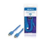 TV, Audio-Video si Foto - Accesorii TV si audio - Cabluri si adaptoare video - Cablu HDMI tata - HDMI tata High Speed cu Ethernet plat 2m albastru VALUELINE - Infinity.ro