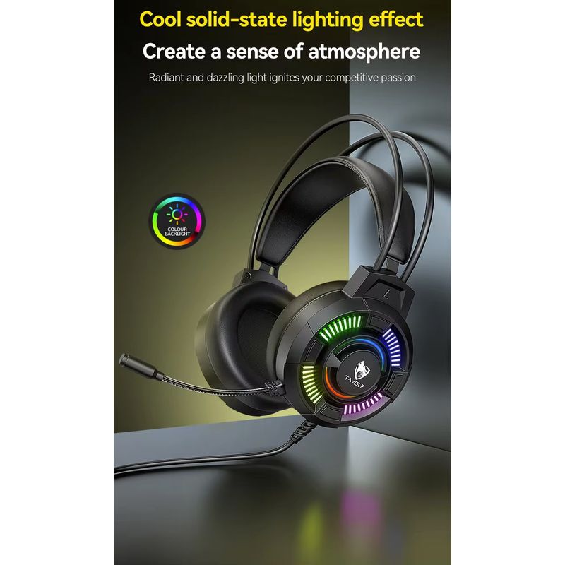 TV, Audio-Video si Foto - Portabile audio - Casti audio - Casti audio gaming cu microfon ajustabil omnidirectional, sunet 7.1, compatibil PC, Laptop, iluminare LED, control volum - Infinity.ro