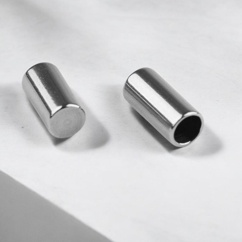 Casa si Gradina - Decoratiuni - DIY - Articole mercerie - Set 10 terminatii de lipit din otel inoxidabil Crisalida, diametru 2 mm, Argintiu - Infinity.ro