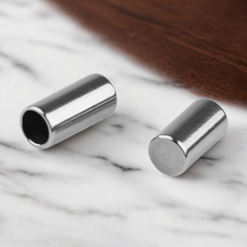 Casa si Gradina - Decoratiuni - DIY - Articole mercerie - Set 10 terminatii de lipit din otel inoxidabil Crisalida, diametru 2 mm, Argintiu - Infinity.ro