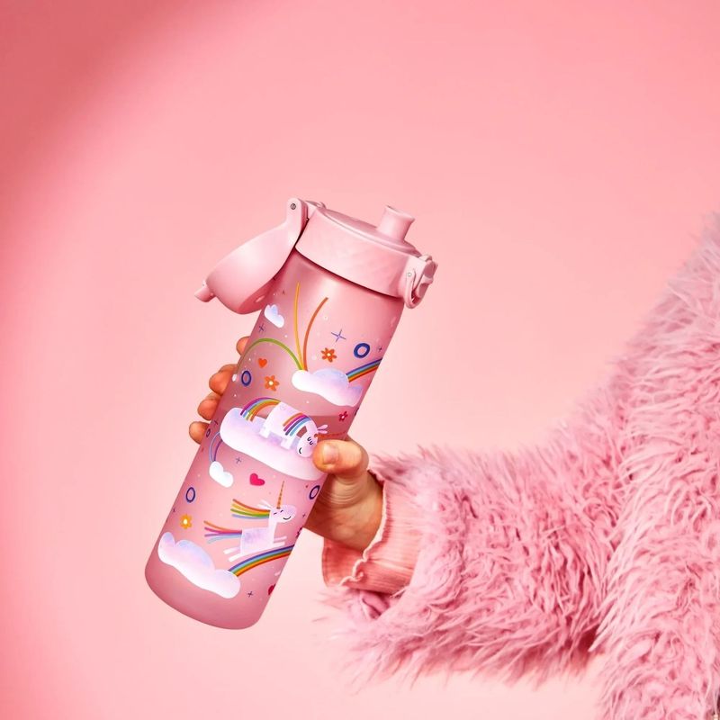 Casa si Gradina - Bucatarie si vesela - Cani si pahare - Sticle - Sticla apa pentru copii Slim, recyclon, 500ml, Unicorn Rainbows - Ion8 - Infinity.ro