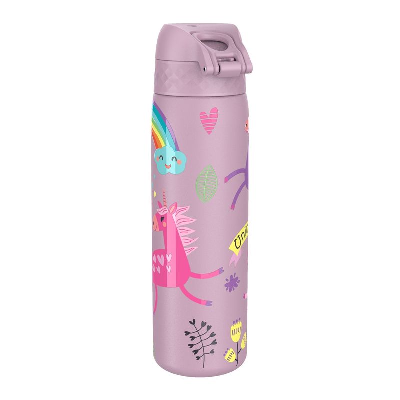 Casa si Gradina - Bucatarie si vesela - Cani si pahare - Sticle - Sticla apa pentru copii Slim, inox, 600ml, Unicorns - Ion8 - Infinity.ro