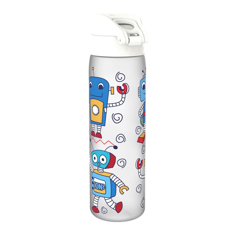 Casa si Gradina - Bucatarie si vesela - Cani si pahare - Sticle - Sticla apa pentru copii Slim, recyclon, 500ml, Robots - Ion8 - Infinity.ro