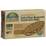 Market - Curatenie si intretinere casa - Produse bucatarie - Pungi si folii alimentare - Pungi de hartie nealbita pentru mini baghete si sandwich, fara clor, 30 buc, If You Care - Infinity.ro