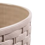 Casa si Gradina - Gradinarit si plante - Plante si ghivece - Ghivece si suporturi - Ghiveci decorativ de flori, Prosperplast, Rato, imitatie ratan, rotund, cafeniu, 30x27 cm - Infinity.ro