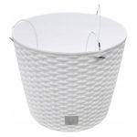 Casa si Gradina - Gradinarit si plante - Plante si ghivece - Ghivece si suporturi - Ghiveci decorativ cu lant, Prosperplast, Rato Round, rotund, alb, 25.6x21.9 cm - Infinity.ro
