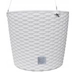 Casa si Gradina - Gradinarit si plante - Plante si ghivece - Ghivece si suporturi - Ghiveci decorativ cu lant, Prosperplast, Rato Round, rotund, alb, 25.6x21.9 cm - Infinity.ro