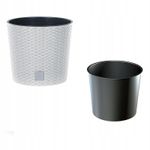 Casa si Gradina - Gradinarit si plante - Plante si ghivece - Ghivece si suporturi - Ghiveci decorativ de flori, Prosperplast, Rato Round, rotund, alb, 20x19 cm - Infinity.ro