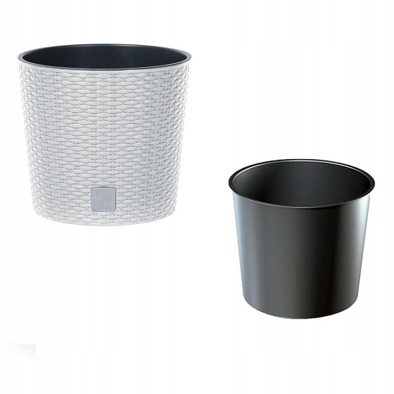 Casa si Gradina - Gradinarit si plante - Plante si ghivece - Ghivece si suporturi - Ghiveci decorativ de flori, Prosperplast, Rato Round, rotund, alb, 20x19 cm - Infinity.ro