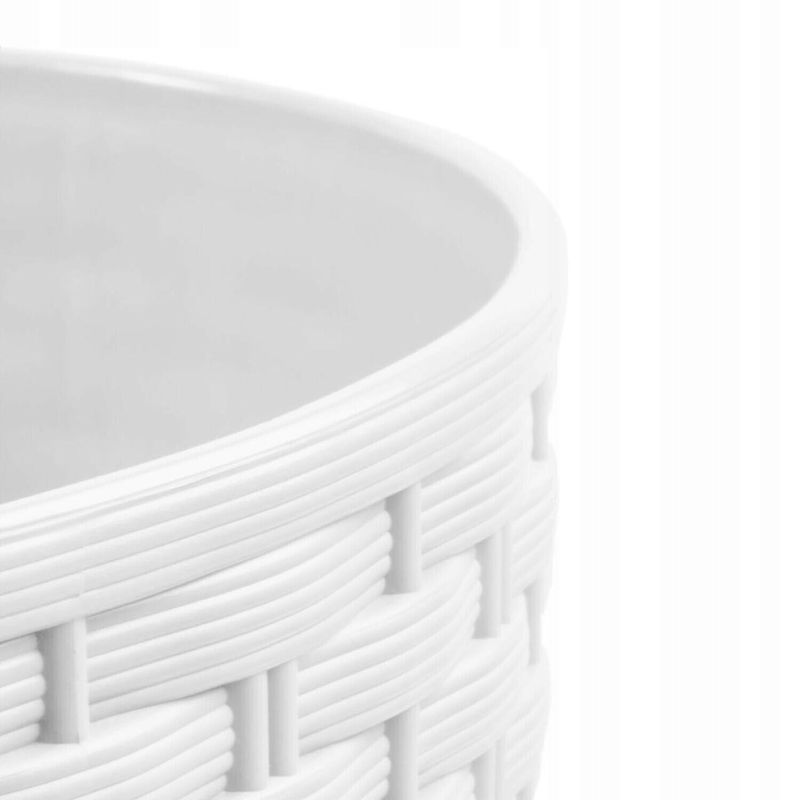 Casa si Gradina - Gradinarit si plante - Plante si ghivece - Ghivece si suporturi - Ghiveci decorativ de flori, Prosperplast, Rato Round, rotund, alb, 20x19 cm - Infinity.ro