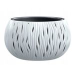 Casa si Gradina - Gradinarit si plante - Plante si ghivece - Ghivece si suporturi - Ghiveci decorativ de flori, rotund, alb, 29x19.5 cm, Sandy Bowl - Infinity.ro