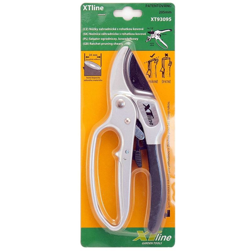 Casa si Gradina - Gradinarit si plante - Unelte gradinarit - Foarfeci gradinarit - Foarfeca gradina, tip ghilotina, cu clichet, otel japonez sk-5, vita vie, pomi, trandafiri, 20 cm + manusi - Infinity.ro