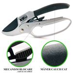 Casa si Gradina - Gradinarit si plante - Unelte gradinarit - Foarfeci gradinarit - Foarfeca gradina, tip ghilotina, cu clichet, otel japonez sk-5, vita vie, pomi, trandafiri, 20 cm + manusi - Infinity.ro