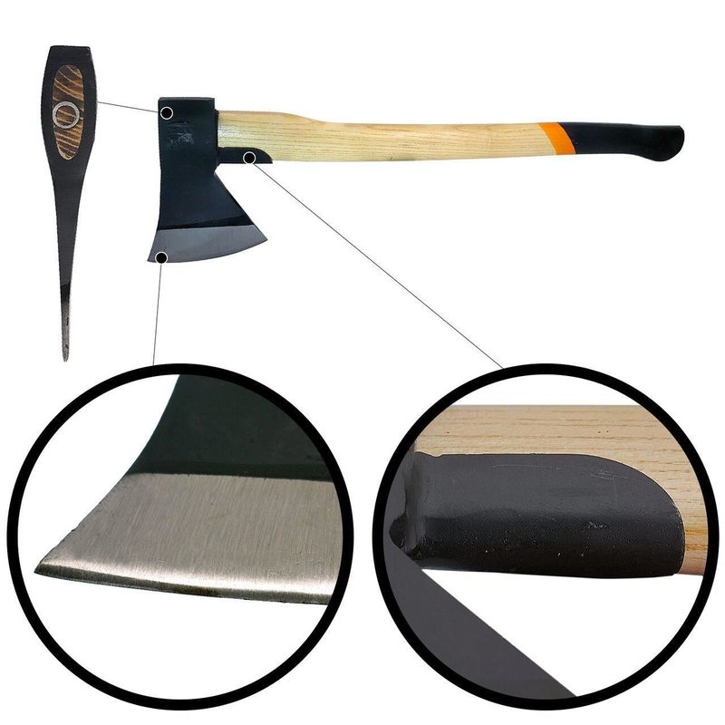 Casa si Gradina - Gradinarit si plante - Unelte gradinarit - Topoare - Topor, coada lemn, cu protectie, 1.5 kg, 13.5x80 cm, Richmann Exclusive - Infinity.ro