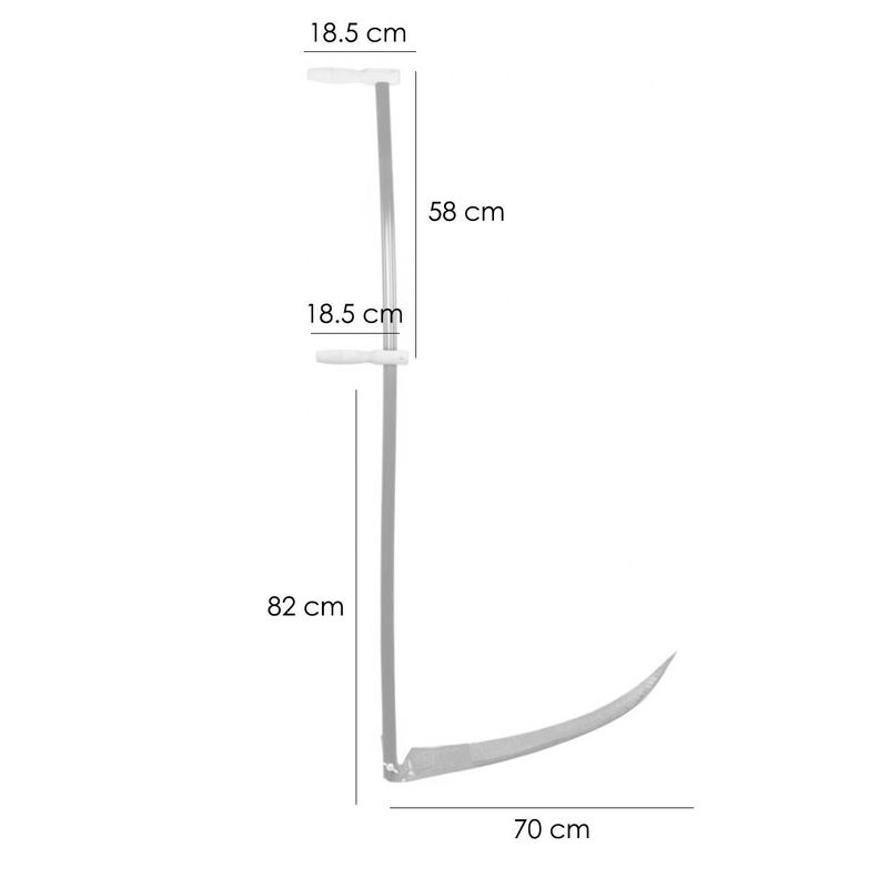 Casa si Gradina - Gradinarit si plante - Unelte gradinarit - Coase manuale - Coasa cu coada metalica, 700 mm - Infinity.ro