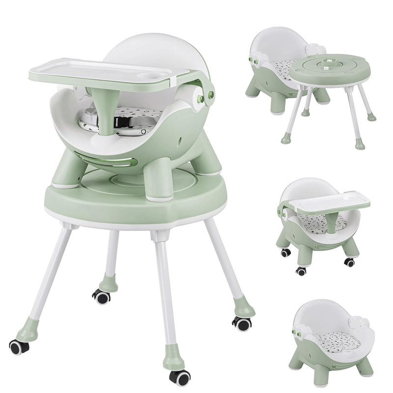 Jucarii, Copii si Bebe - Hrana si alaptare - Scaune de masa bebe - Scaun de masa pentru bebelusi multifunctinal 3 in1 culoare Verde ABYZ™ - Infinity.ro