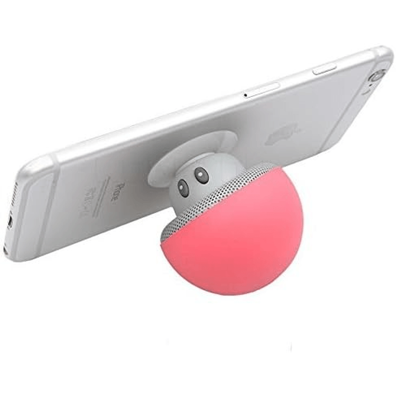 TV, Audio-Video si Foto - Portabile audio - Boxe portabile - Boxa porabila bluetooth mini in forma de ciuperca cu ventuza dimesiuni 55x55mm culoare Rosu ABYZ™ - Infinity.ro