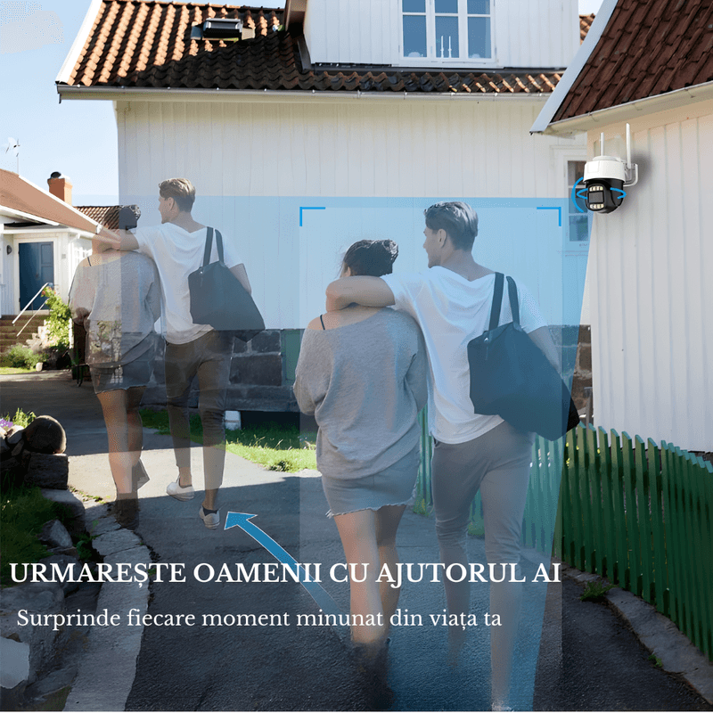 Casa si Gradina - Electrice - Smart Home - Camere de supraveghere - Camera de Supraveghere Ultra HD 4K/2K Exterior/Interior, Wi-Fi 2.4Ghz si 5Ghz, 360°, LED, Detectarea Miscarii - Infinity.ro