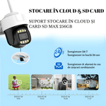 Casa si Gradina - Electrice - Smart Home - Camere de supraveghere - Camera de Supraveghere Ultra HD 4K/2K Exterior/Interior, Wi-Fi 2.4Ghz si 5Ghz, 360°, LED, Detectarea Miscarii - Infinity.ro