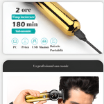 Ingrijire personala si Cosmetice - Aparate & accesorii ingrijire personala - Aparate de ras si tuns - Aparate de tuns - Aparat de Tuns Profesional VGR V-989 pentru Barba Contur & Corp Afisaj LED cu Acumulator Lame din Otel Inoxidabil - Infinity.ro