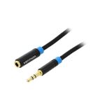 TV, Audio-Video si Foto - Accesorii TV si audio - Cabluri si adaptoare audio - Cablu 5m Jack 3.5 mm 3pin mama - Jack 3.5 mm 3pin tata negru VENTION VAB-B06-B500-M - Infinity.ro